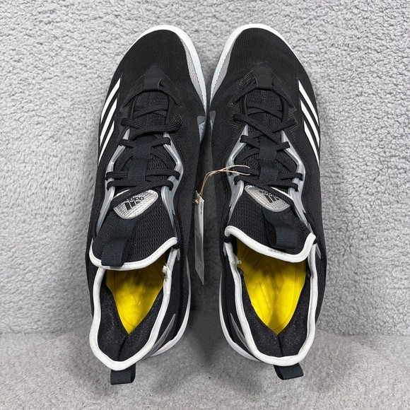 Adidas Icon 6 Mens Size 17 Metal Baseball Cleats Black White EG6488 - Picture 5 of 9